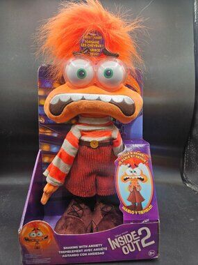Disney Pixar Inside Out 2 Shaking With Anxiety Talking Plush Doll